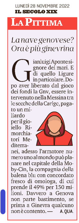 2022 11 28 a Genova non parte bastimento se prima a Ginevra qualcuno non  contento by A Qua Il Secolo XIX